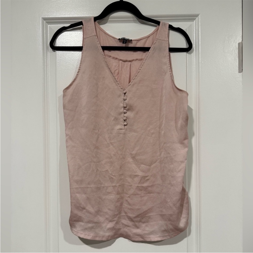 Express Blush Pink Tank Top with Button Accents